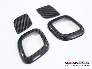 Maserati Ghibli Interior Trim - Carbon Fiber - Headrest Button Cover Trim Kit - Feroce Carbon